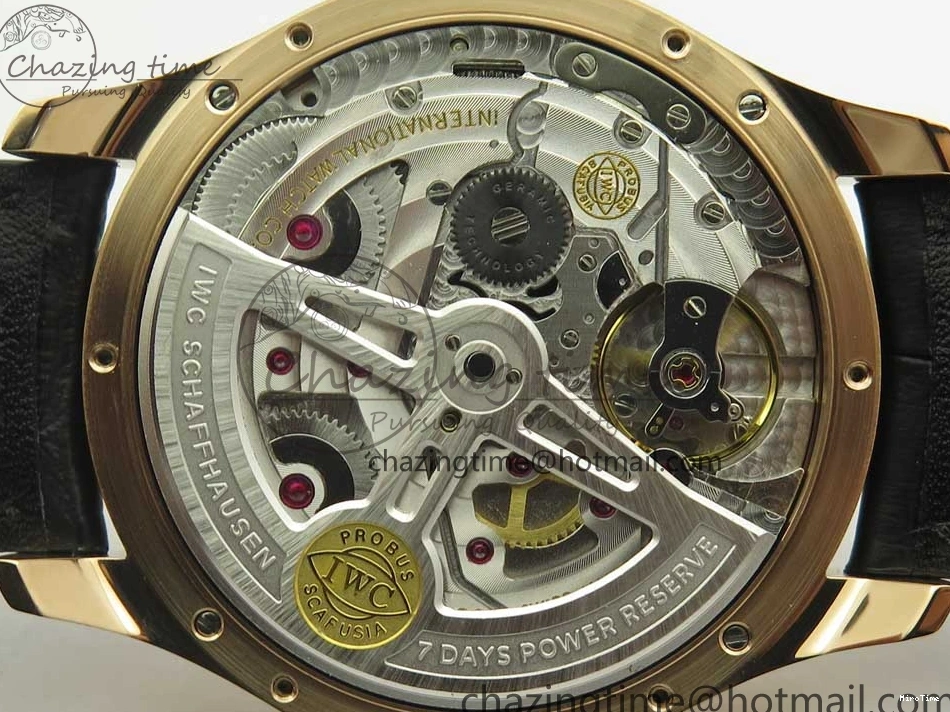 MIROTIME 0422 Thermal Portuguese Real PR Real Annual Calendar IW503501 RG ZF 1:1 Best Edition White Dial on Black Leather Strap A 7150